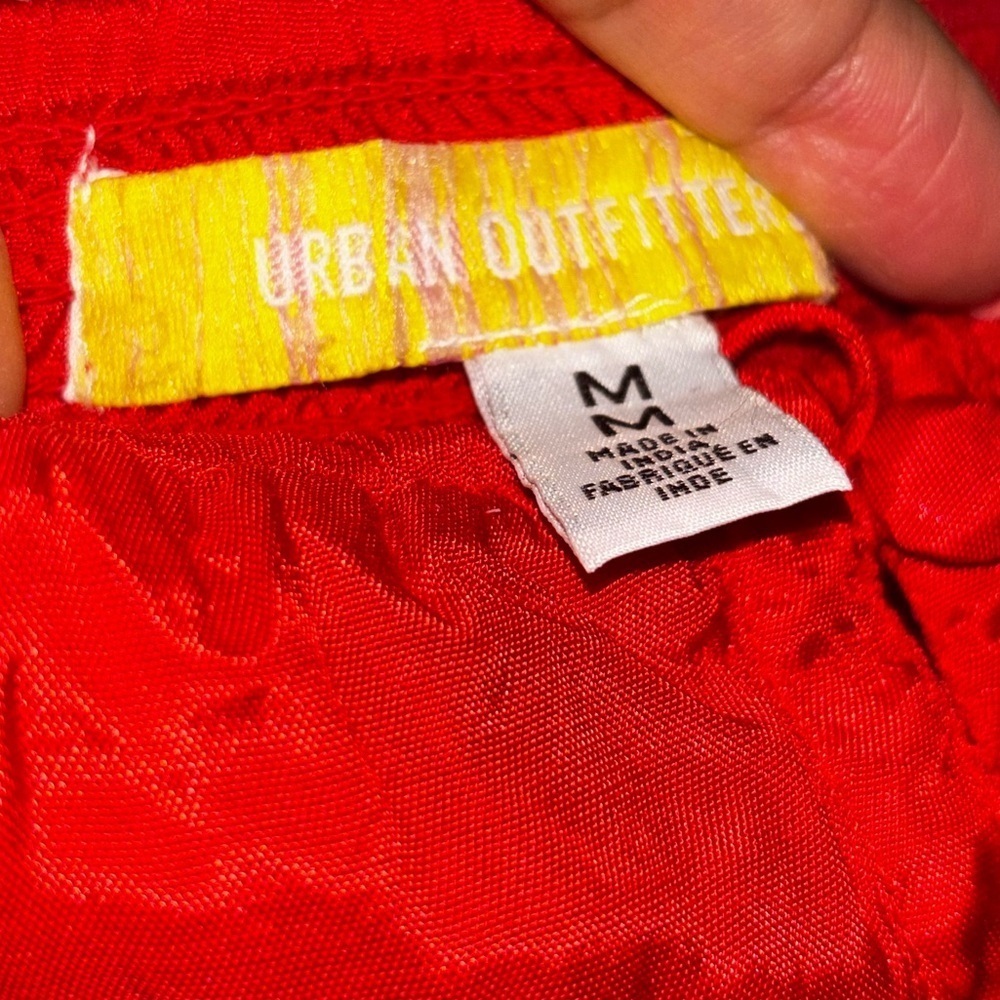 Urban Outfitters Vibrant Red Button-Up Top - Picture 2 of 3
